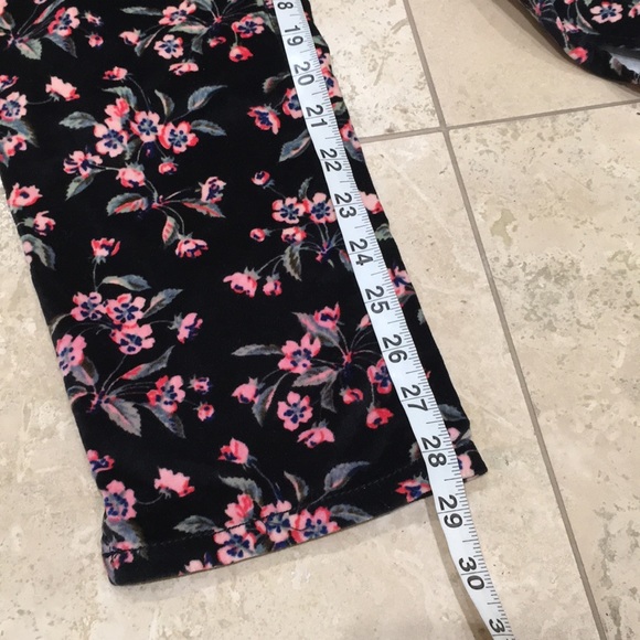REBECCA TAYLOR TILDA  black floral velvet pants - Picture 15 of 17
